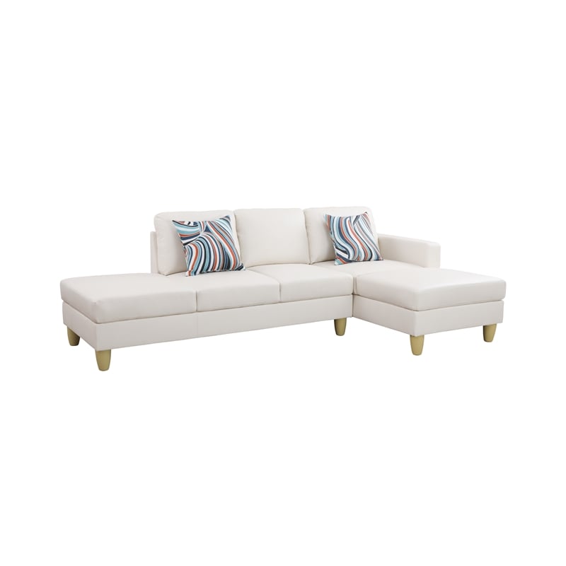 Star Home Living Raphael Sectional Sofa Cream White