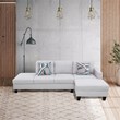 Starhome L Shaped Gray linen fabric 2-Piece Couch Living Room Sofa Set