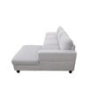 Starhome L Shaped Gray linen fabric 2-Piece Couch Living Room Sofa Set