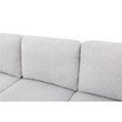 Starhome L Shaped Gray linen fabric 2-Piece Couch Living Room Sofa Set