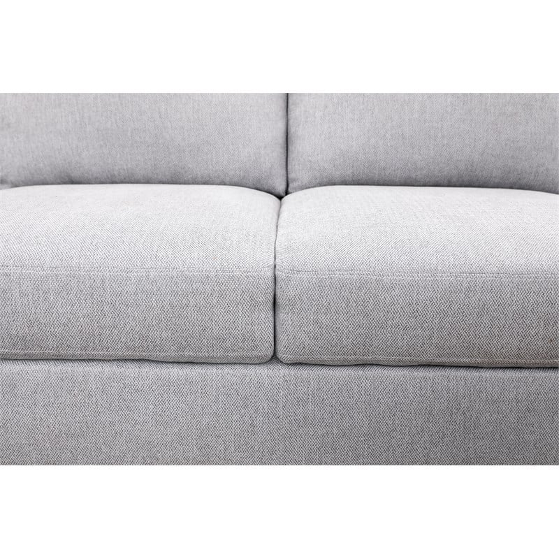 Starhome L Shaped Gray linen fabric 2-Piece Couch Living Room Sofa Set