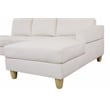 Starhome L Shaped White Microfiber 2-Piece Couch Living Room Sofa Set
