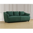 Star Home Living Corp 3-Piece Modern Microfiber Sofa Set in Dark Green