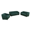 Star Home Living Corp 3-Piece Modern Microfiber Sofa Set in Dark Green