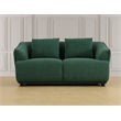 Star Home Living Corp 2-Piece Modern Microfiber Sofa Set in Dark Green