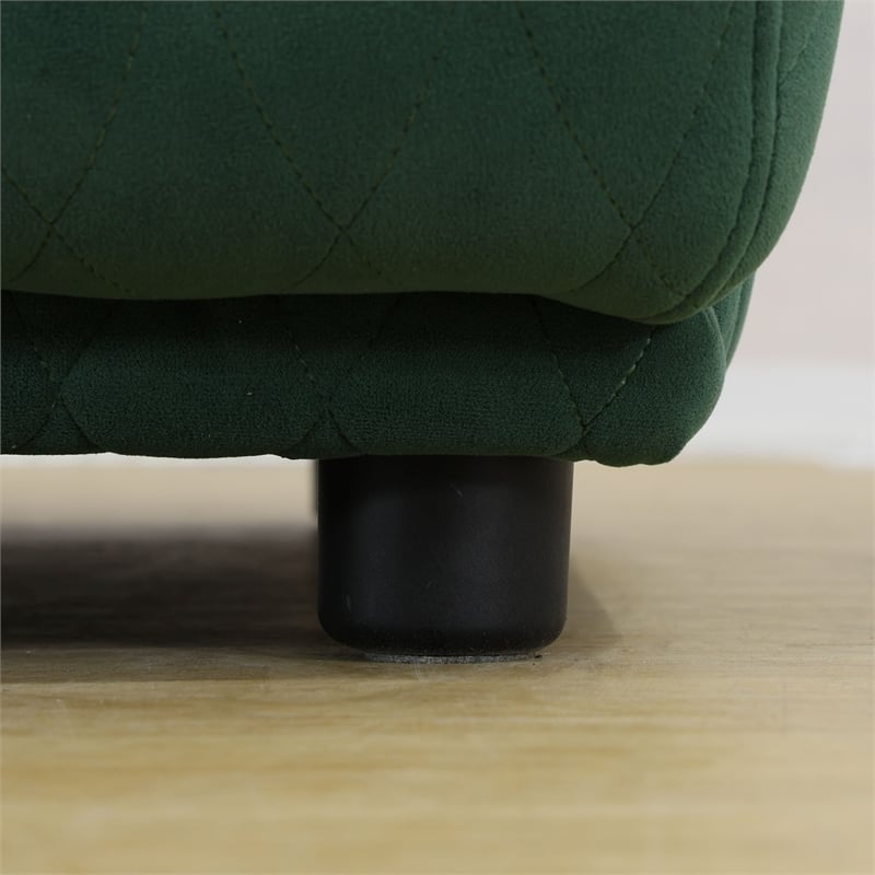 Star Home Living Corp 2-Piece Modern Microfiber Sofa Set in Dark Green