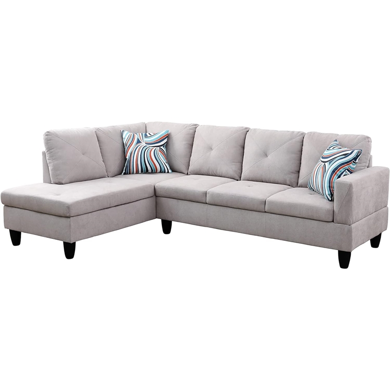 Star Home Living Sofia Sectional Light Gray
