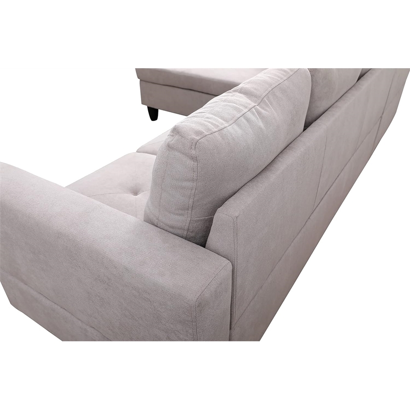 Star Home Living Sofia Sectional Light Gray