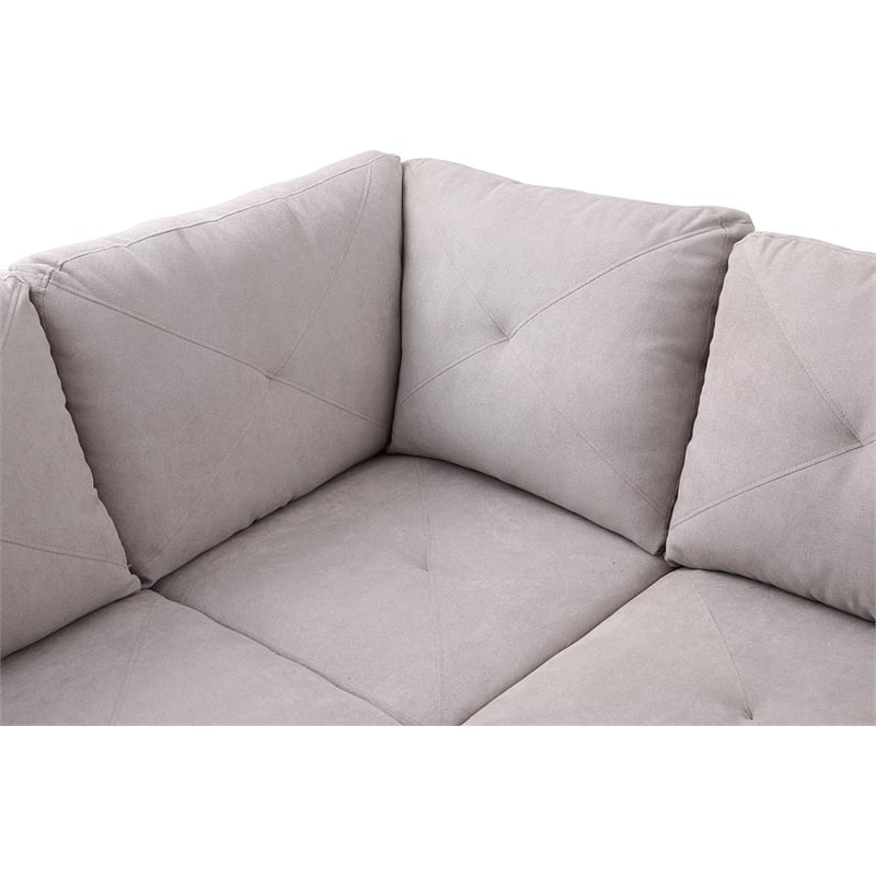 Star Home Living Sofia Sectional Light Gray
