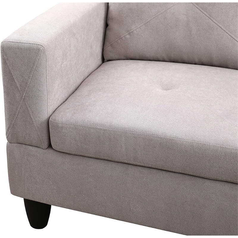 Star Home Living Sofia Sectional Light Gray