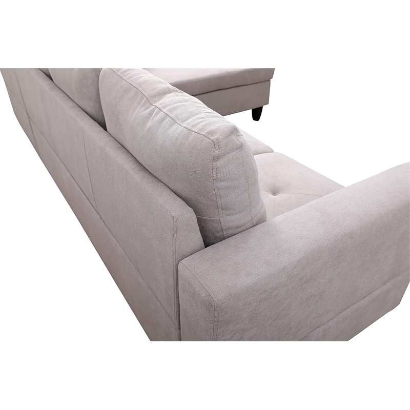 Star Home Living Sofia Sectional Light Gray