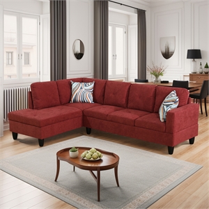 Starhome living La venta 2 piece sectional sofa Red Material-Flannelette