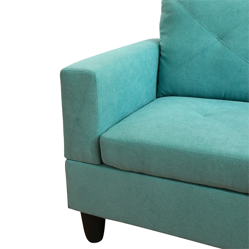 Starhome living La venta 2 piece sectional sofa Ocean Green Material-Flannelette