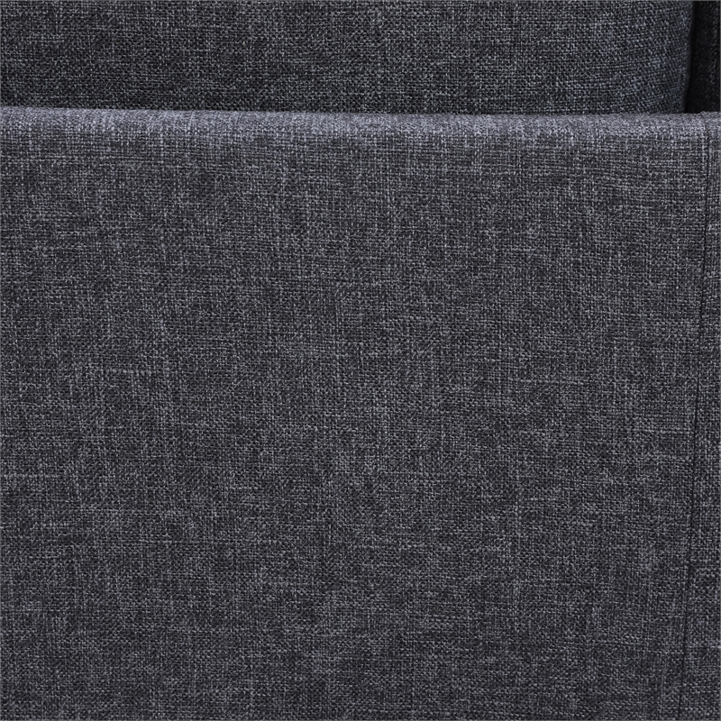 Starhome living La venta 2 piece sectional sofa Black Grey Material-Linen