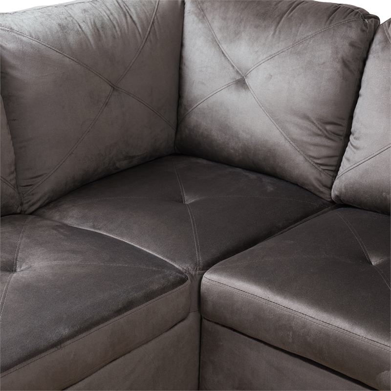 Starhome living La venta 2 piece sectional sofa  Chocolate Material-Microfiber