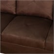 Star Home Living Corp Chris Microfiber Fabric Left Facing Sectional in Espresso