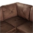 Star Home Living Corp Chris Microfiber Fabric Left Facing Sectional in Espresso