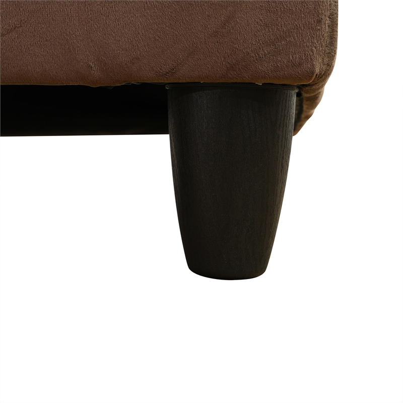 Star Home Living Corp Chris Microfiber Fabric Left Facing Sectional in Espresso