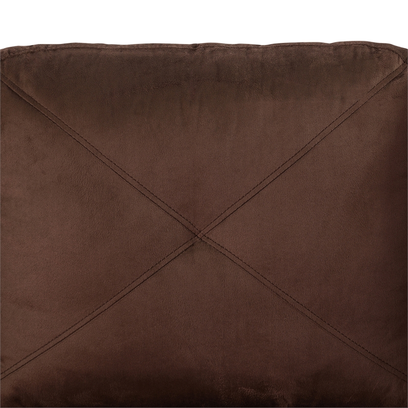 Star Home Living Corp Chris Microfiber Fabric Right Facing Sectional in Espresso