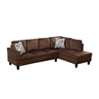Star Home Living Corp Chris Microfiber Fabric Right Facing Sectional in Espresso
