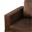 Star Home Living Corp Chris Microfiber Fabric Right Facing Sectional in Espresso