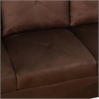 Star Home Living Corp Chris Microfiber Fabric Right Facing Sectional in Espresso