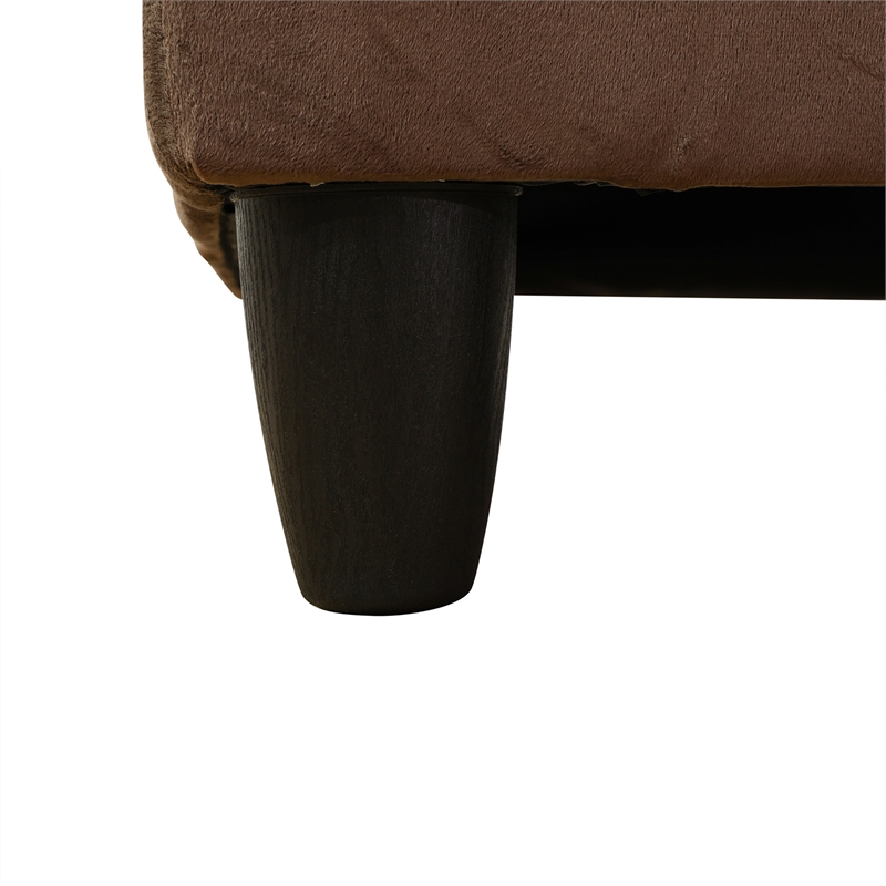 Star Home Living Corp Chris Microfiber Fabric Right Facing Sectional in Espresso