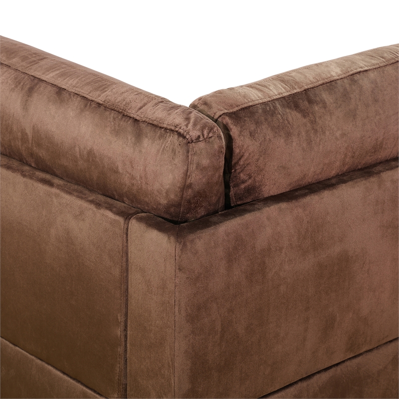 Star Home Living Corp Chris Microfiber Fabric Right Facing Sectional in Espresso