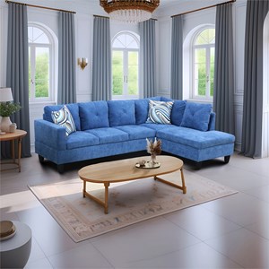 Star Home Living Corp Chris Microfiber Fabric Right Facing Sectional