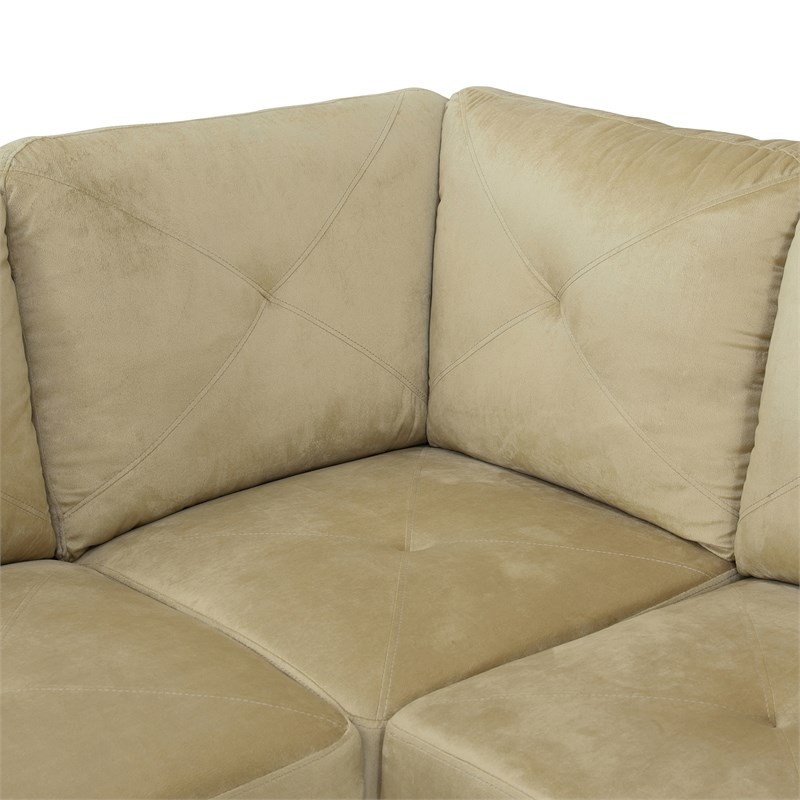Star Home Living Corp Chris Microfiber Fabric Left Facing Sectional