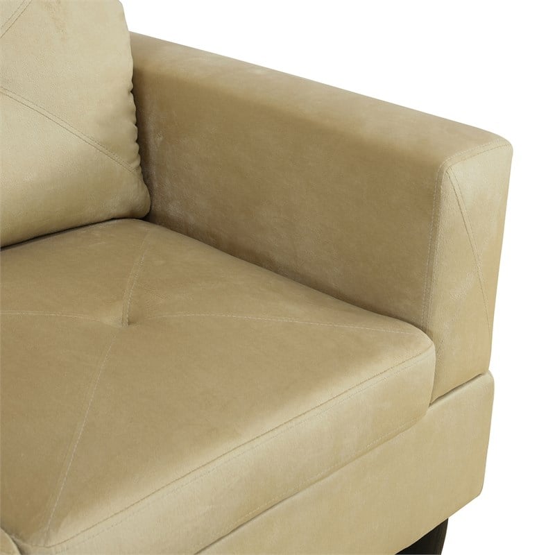 Star Home Living Corp Chris Microfiber Fabric Left Facing Sectional