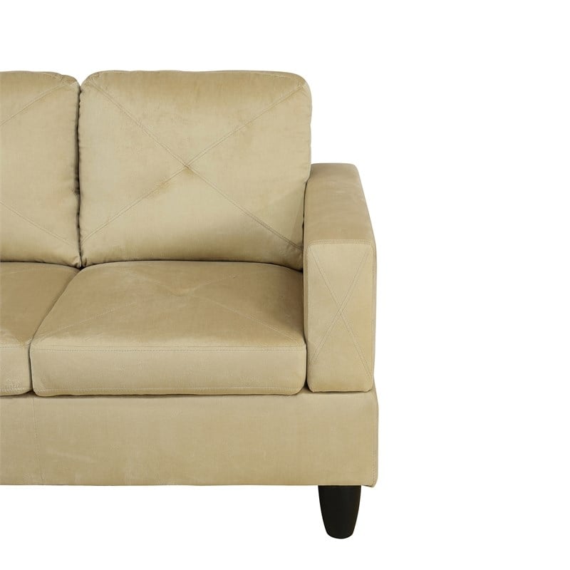 Star Home Living Corp Chris Microfiber Fabric Left Facing Sectional