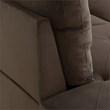 Star Home Living Corp Chris Microfiber Fabric Left Facing Sectional Brown Color
