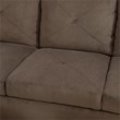 Star Home Living Corp Chris Microfiber Fabric Left Facing Sectional Brown Color