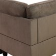 Star Home Living Corp Chris Microfiber Fabric Left Facing Sectional Brown Color