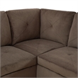 Star Home Living Corp Chris Microfiber Fabric Right Facing Sectional Brown Color
