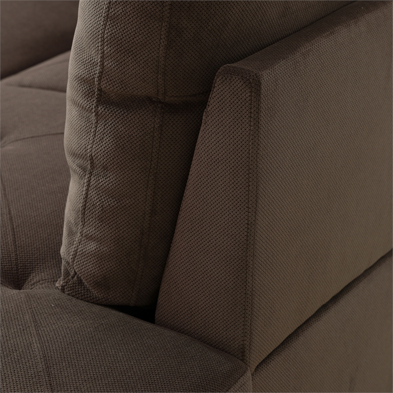 Star Home Living Corp Chris Microfiber Fabric Right Facing Sectional Brown Color