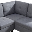 Star Home Living Corp Chris Microfiber Fabric Right Facing Sectional Grey Color