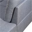 Star Home Living Corp Chris Microfiber Fabric Right Facing Sectional Grey Color