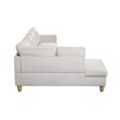 Star Home Living Corp Chris Microfiber Fabric Left Facing Sectional White Color