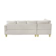 Star Home Living Corp Chris Microfiber Fabric Left Facing Sectional White Color