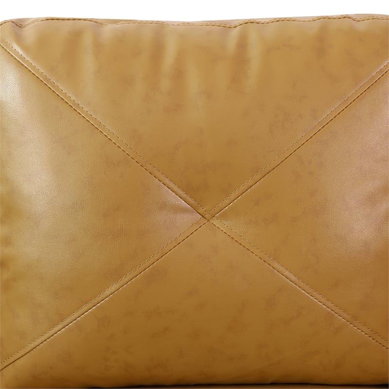 Star Home Living Corp Chris Faux Leather  Left Facing Sectional Ginger