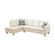 Star Home Living Corp Chris Faux Leather Left Facing Sectional White