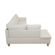 Star Home Living Corp Chris Faux Leather Left Facing Sectional White