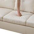 Star Home Living Corp Chris Faux Leather Left Facing Sectional White