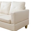 Star Home Living Corp Chris Faux Leather Left Facing Sectional White