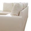 Star Home Living Corp Chris Faux Leather Left Facing Sectional White