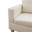 Star Home Living Corp Chris Faux Leather Right  Facing Sectional White