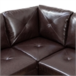 Star Home Living Corp Chris Faux Leather Left Facing Sectional Brown