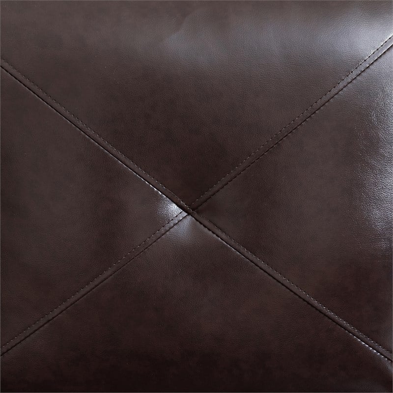 Star Home Living Corp Chris Faux Leather Right Facing Sectional Brown